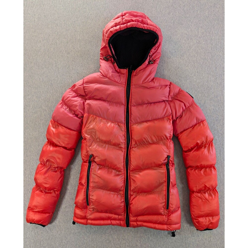 Avalanche Women's Pink Hooded Full Zip Lined Puffer Jacket Size S